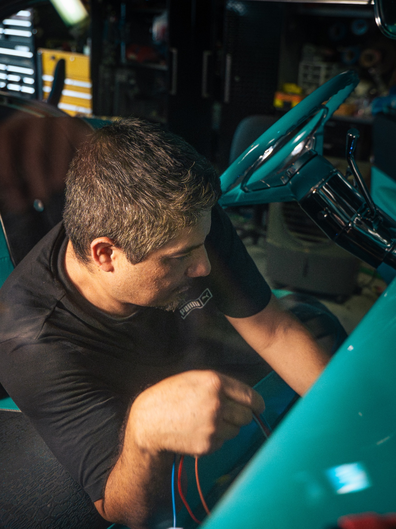 Installing car audio wiring in a classic build